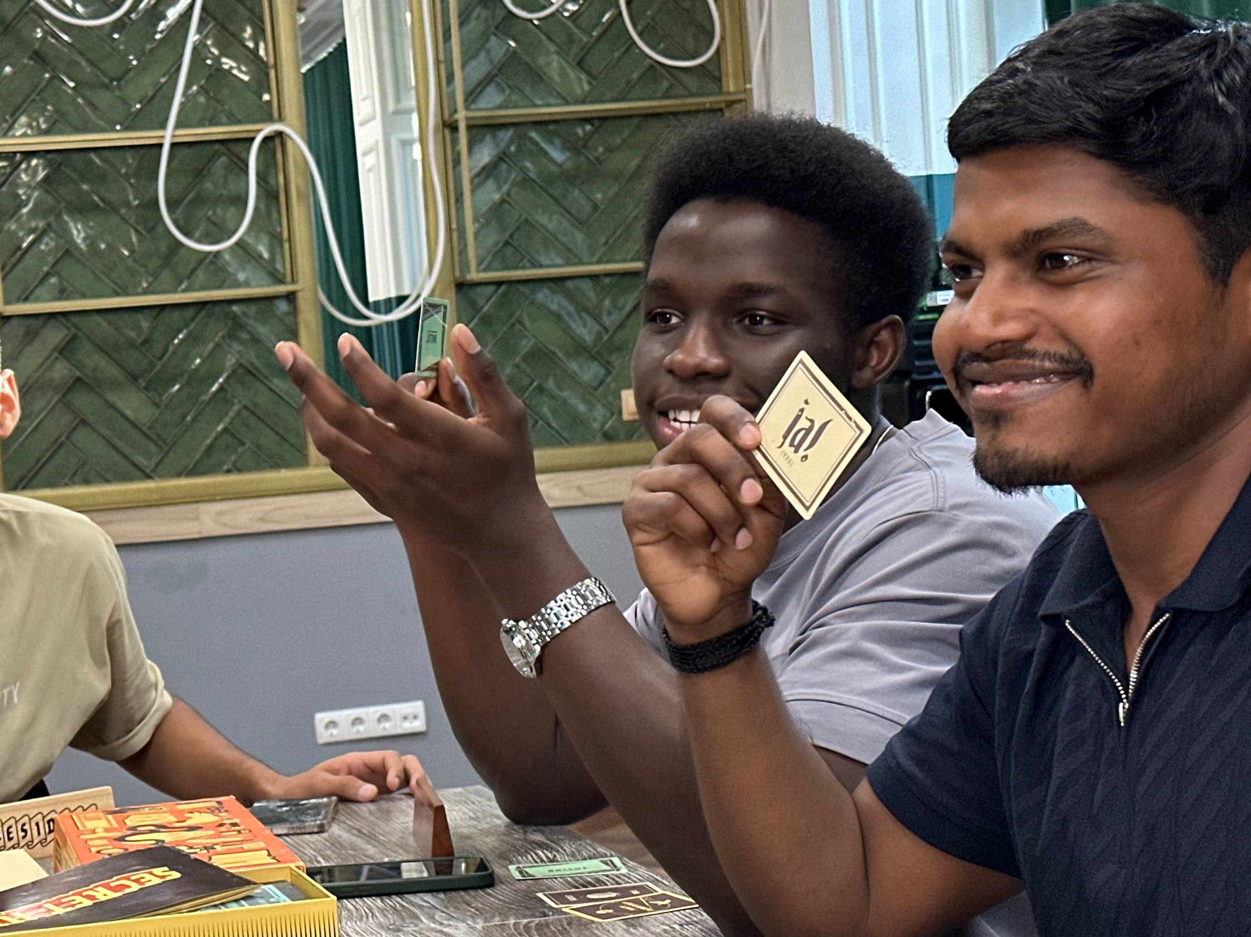 A candid reaction while playing Secret Hitler
